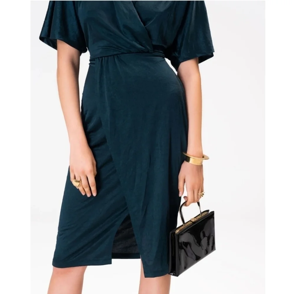Leota Willow Teal Green Dress in Luster Jersey
